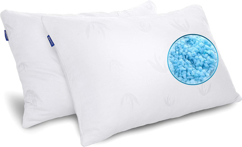 For Sleeping 2 Pack, Adjustable Cool Gel Shredded Memory Foa