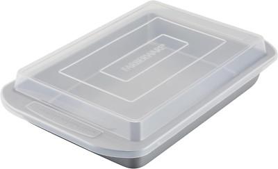 Farberware Nonstick Bakeware Baking Pan with Lid / Nonstick Cake Pan with Lid, R