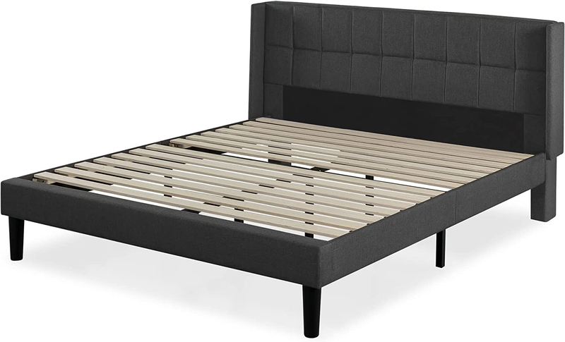 With Wingback Headboard, Mattress Foundation