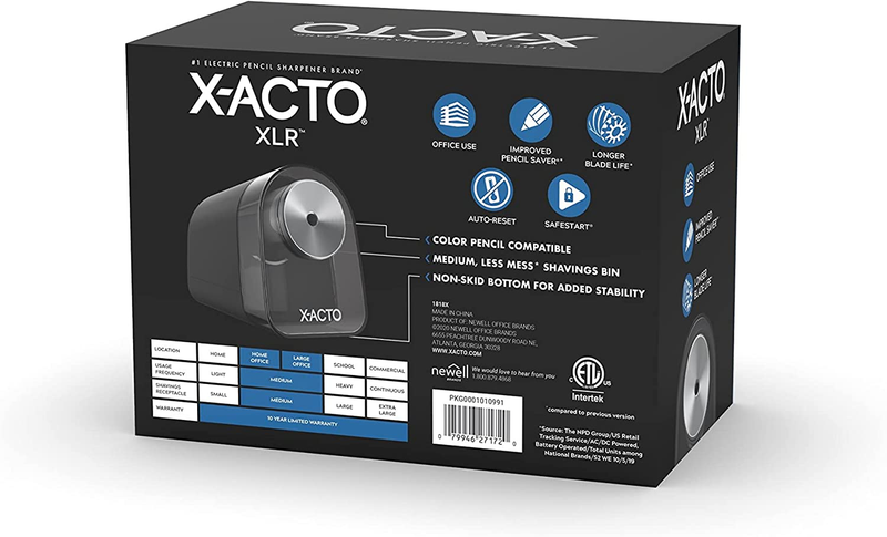 Pencil Sharpener, XLR Electric Pencil Sharpener, Pencil Saver, Safestart Motor,