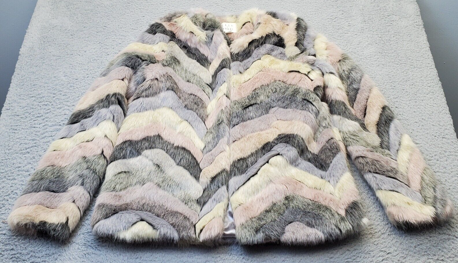 Lost + Wonder Faux Fur Jacket Women's Small Multi Lined Long
