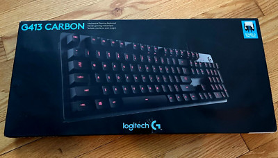 NIB Logitech G413 Mechanical Gaming Keyboard Carbon Black USB wired 920-008300