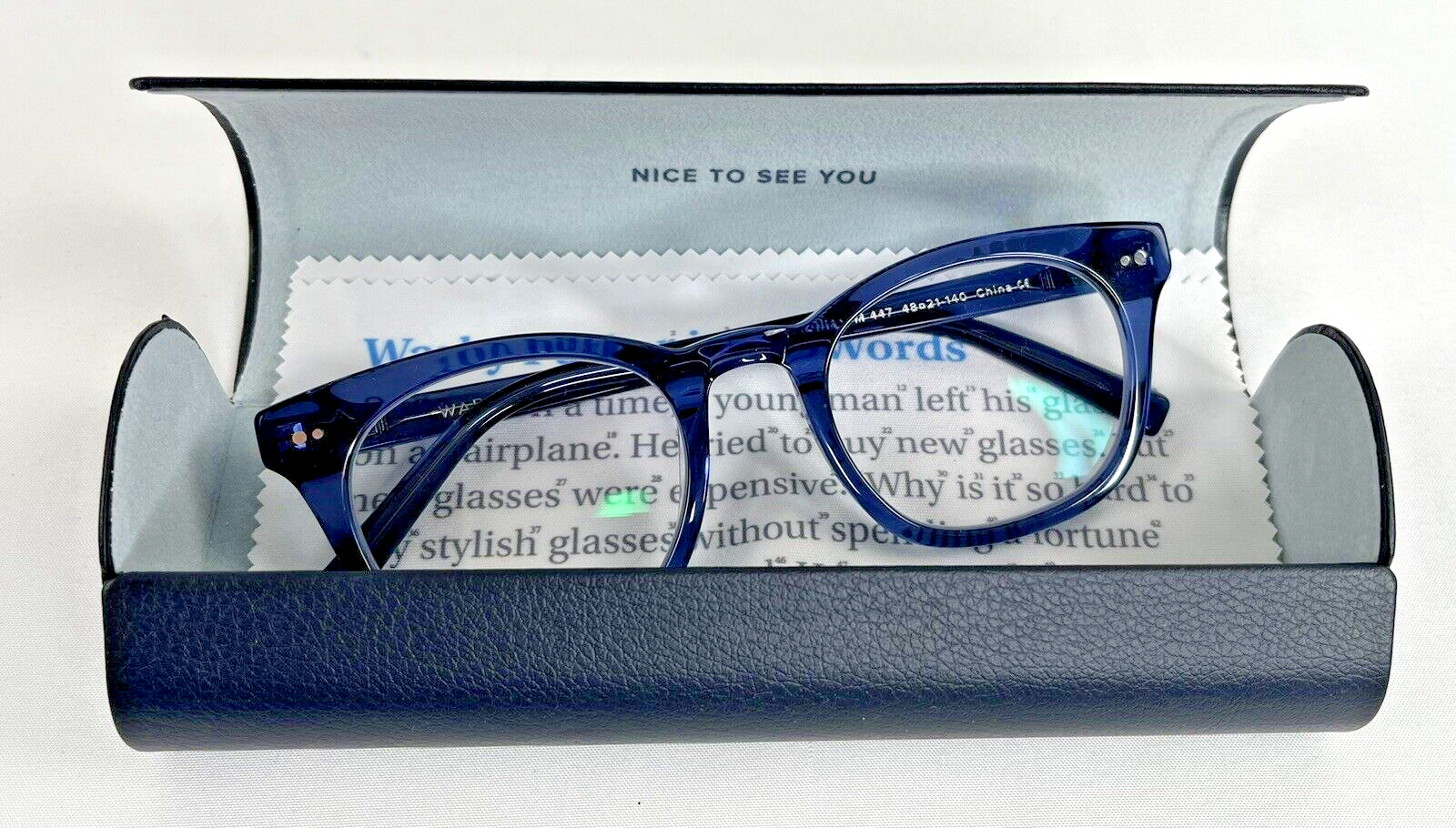 Warby Parker Eyeglasses Frame NEWMAN M Eye Wear 48[]21 140 Unisex Blue Glasses Newman Sunglasses in Shoreline | Warby Parker main image 3
