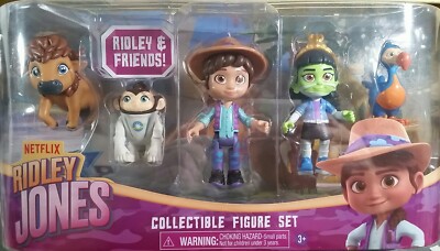 Ridley Jones & Friends 5 Piece Collectible Figure Set, Netflix Series, NEW