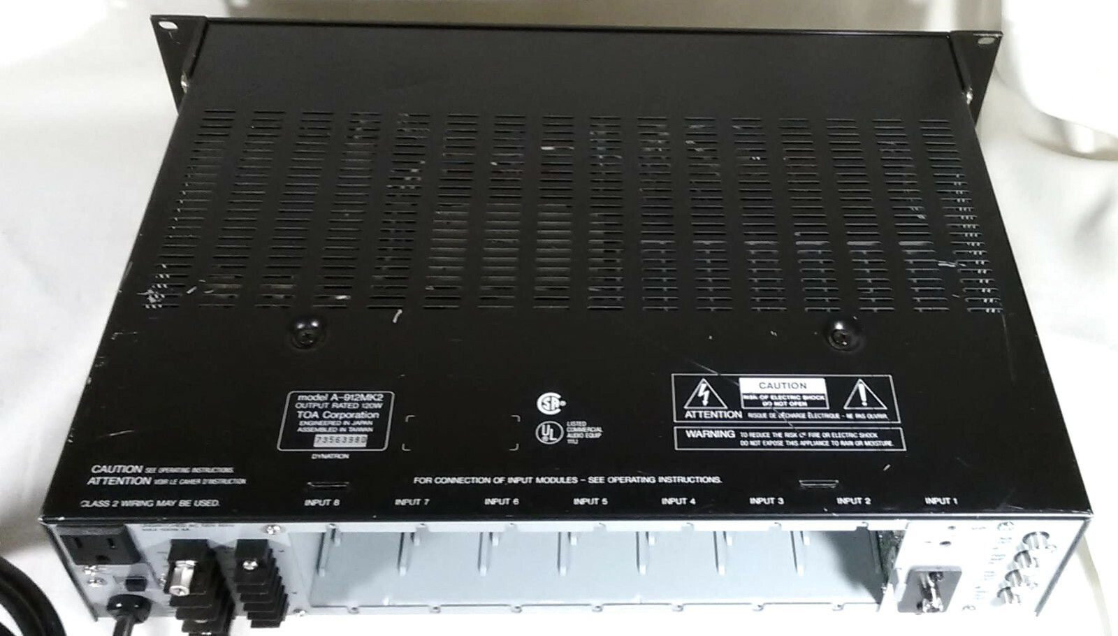 TOA A912 MK II MIXER AMPLIFIER 120W WITH WARRANTY, UP TO 5 MODULES INSTALLED