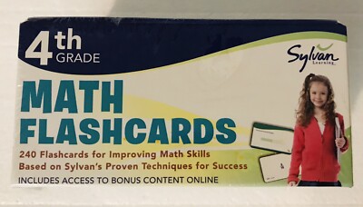 Sylvan Learning 4th Grade Math Flash Cards, New, Sealed