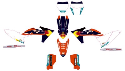 Graphic Decal kit For 24/25 KTM EXC-EXCF-XCW-XCWF and  2023-2024 XC-SX/XCF-SXF