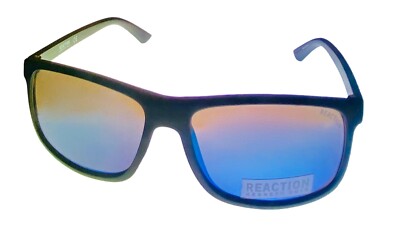 Kenneth Cole Reaction Mens Matte Black Rectangle Plastic Sunglass KC1416. 2X