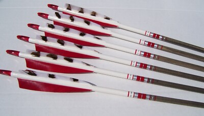 6 MATCHED WOOD ARROWS 31'' 