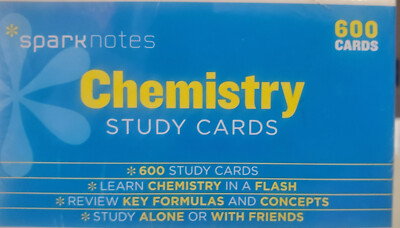 SparkNotes Study Cards CHEMISTRY 600 Study Cards 2004