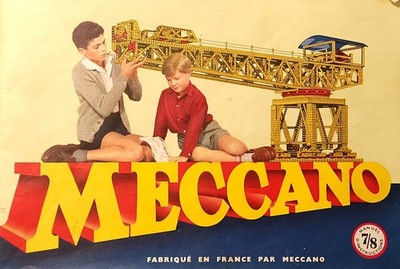 MECCANO antico Manuale istruzioni outfit 7 e 8 del  1954  84 pagine 42 modelli