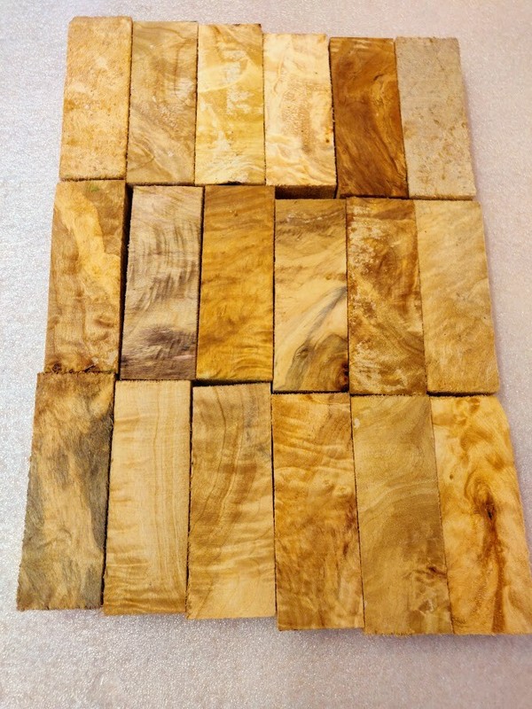  Pappel Maser 35x45x130 Mm 10 StÃ¼Ck Geriegelt Wildwuchs Messer Griff           