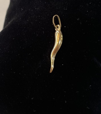 Italian Mini Horn 14Kt Yellow Gold 0.8 