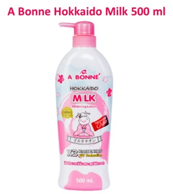 1X A Bonne Hokkaido Milk Lightening Lotion Nourish Skin 500ml