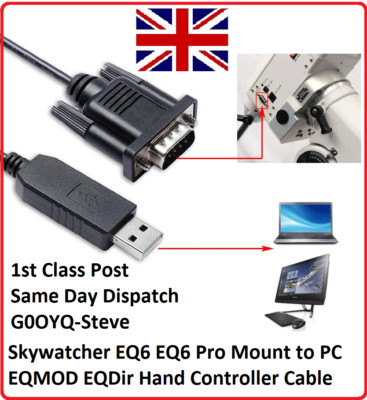 Skywatcher NEQ6 EQ6 Pro Mount to PC EQMOD EQDir Hand Controller Cable