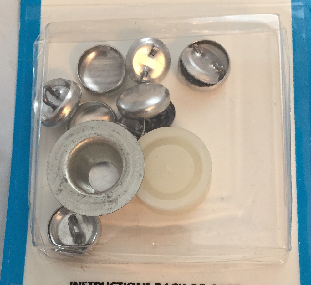 Vintage...Lot of 7...Self Cover Buttons...Half Ball...1/2” Diameter...SIze 20