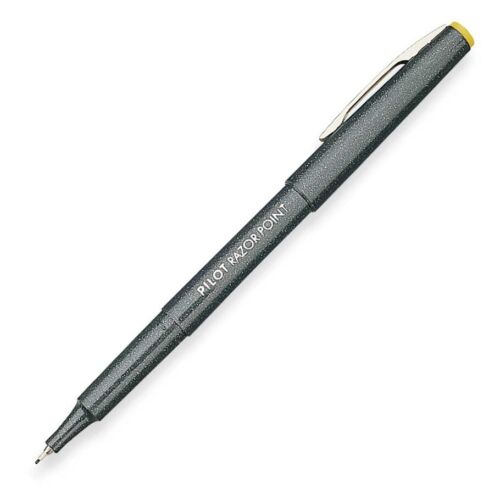 11001 Pilot Razor Point Marker Pen, Ultra Fine Plastic Tip, Black Ink, Pack of 3