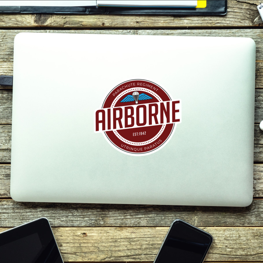 Waterproof Vinyl Decal - Parachute Regiment Airborne| Retro | UV Laminated - Picture 3 of 5