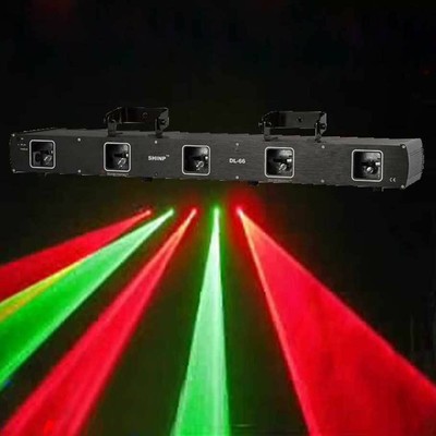 Shinp 5 Lens RG Laser Stage DJ Light Disco Party Red Green Pro Light Show effect