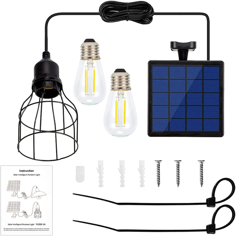 Solar Light Bulbs Chandelier Outdoor Hanging Extension Cable 9.8FT for Gazebo