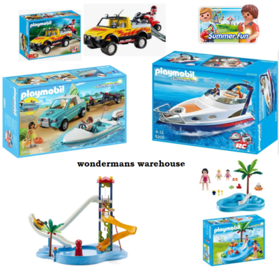 Playmobil Summer Fun Set 5205 Luxury Yacht 6864 Surfer Pickup