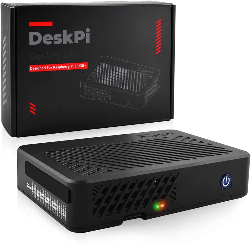 Lite Raspberry Pi 3b/3b+ Case With Power Button/heatsink With Pwm Fan For