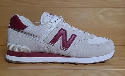 New Balance 574 White Red ML574TE2 Size 10.5 Mens Shoe Sneaker