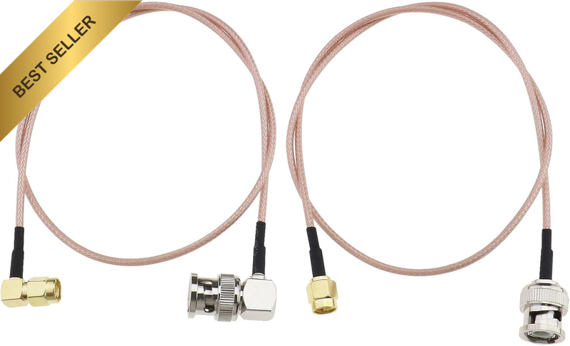 2 Pcs SMA Male to BNC Male Straight RG316 RF Coaxial Cable Antenna Scanner