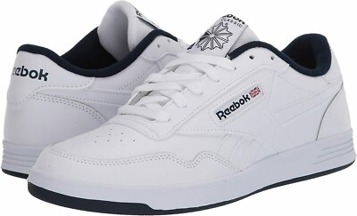 Reebok Club MEMT Men's Shoes White/Navy Leather Size 9.5 Memory Tech 100039092