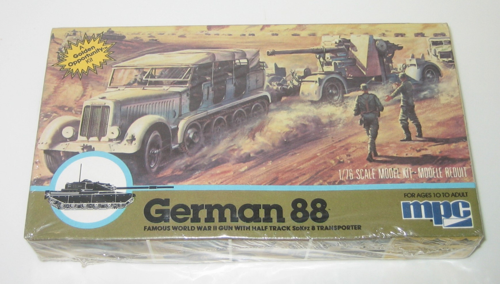 Vintage MPC 1/76 WWII German 88 with SdKfz. 8 Halftrack