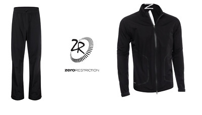  New Zero Restriction Men's Z2000 Rain Suit Black Pick Size-Jacket-Pants