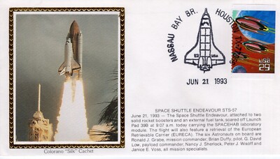 LAUNCHED SPACE SHUTTLE ENDEAVOUR STS-57 - HOUSTON, TX  1993  FDC17803
