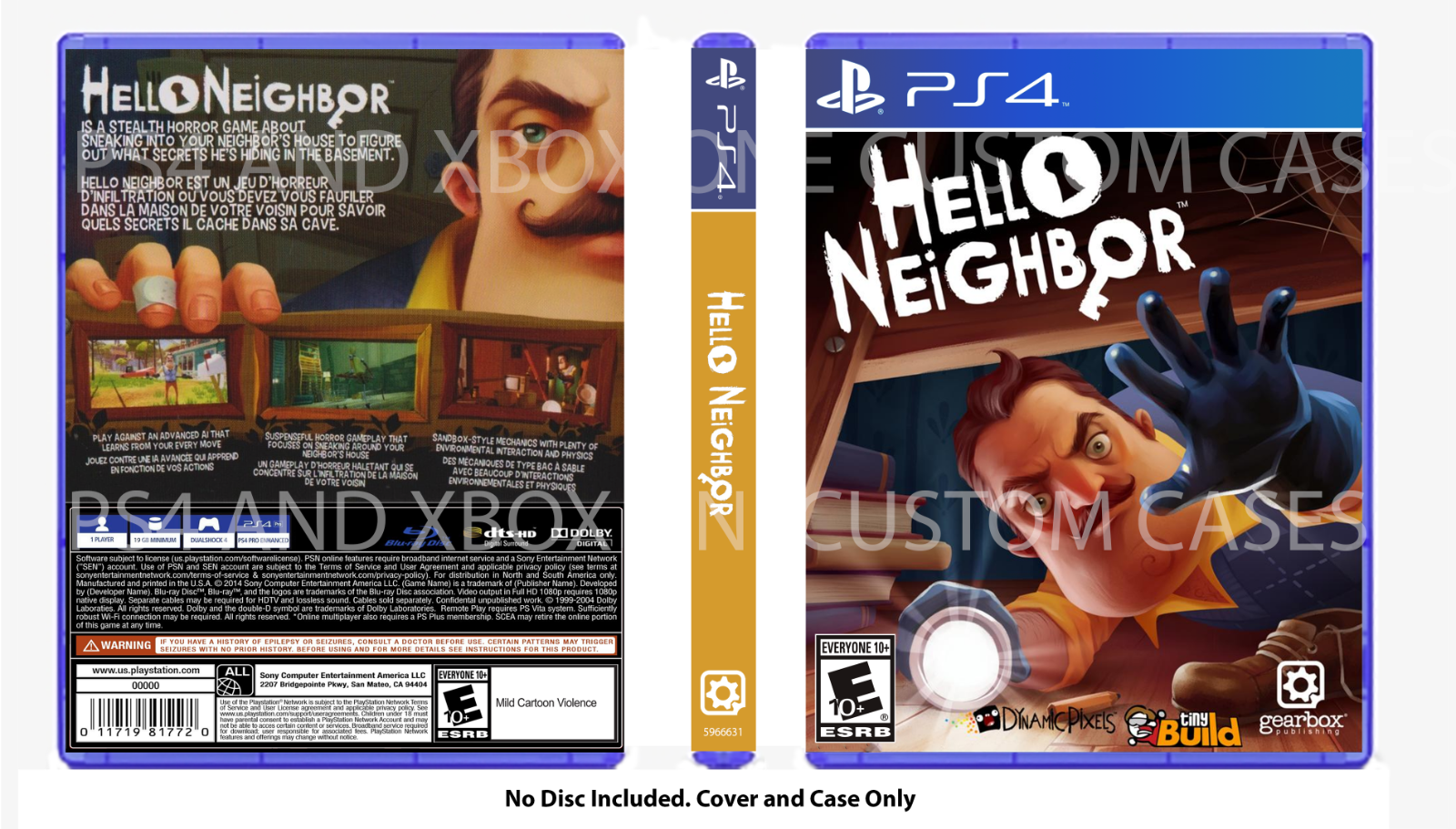 Replacement Case - NO GAME - Hello Neighbor PS4 850942007496