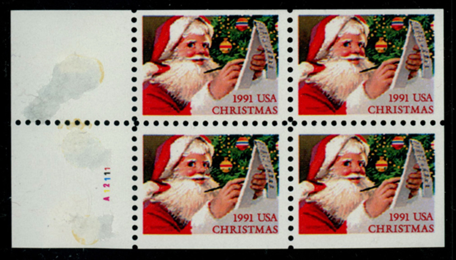 1991 Exploded Christmas booklet of 20 29c stamps MNH SC 2580-85 Combine Shipping