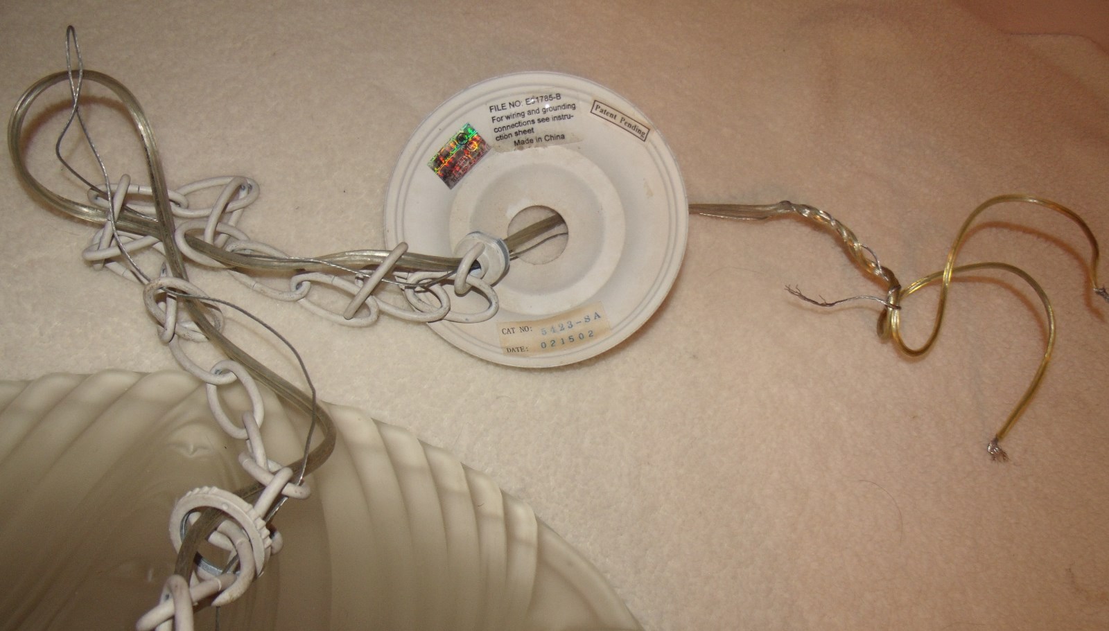 hanging ceiling light with large decorative heavy glass globe