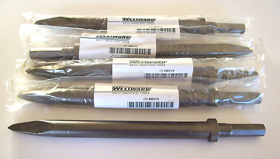 5 WESTWARD 12'' MOIL POINT CHISEL 4MGY6 .580'' HEX SHANK CHIPPING HAMMER DRILL SDS
