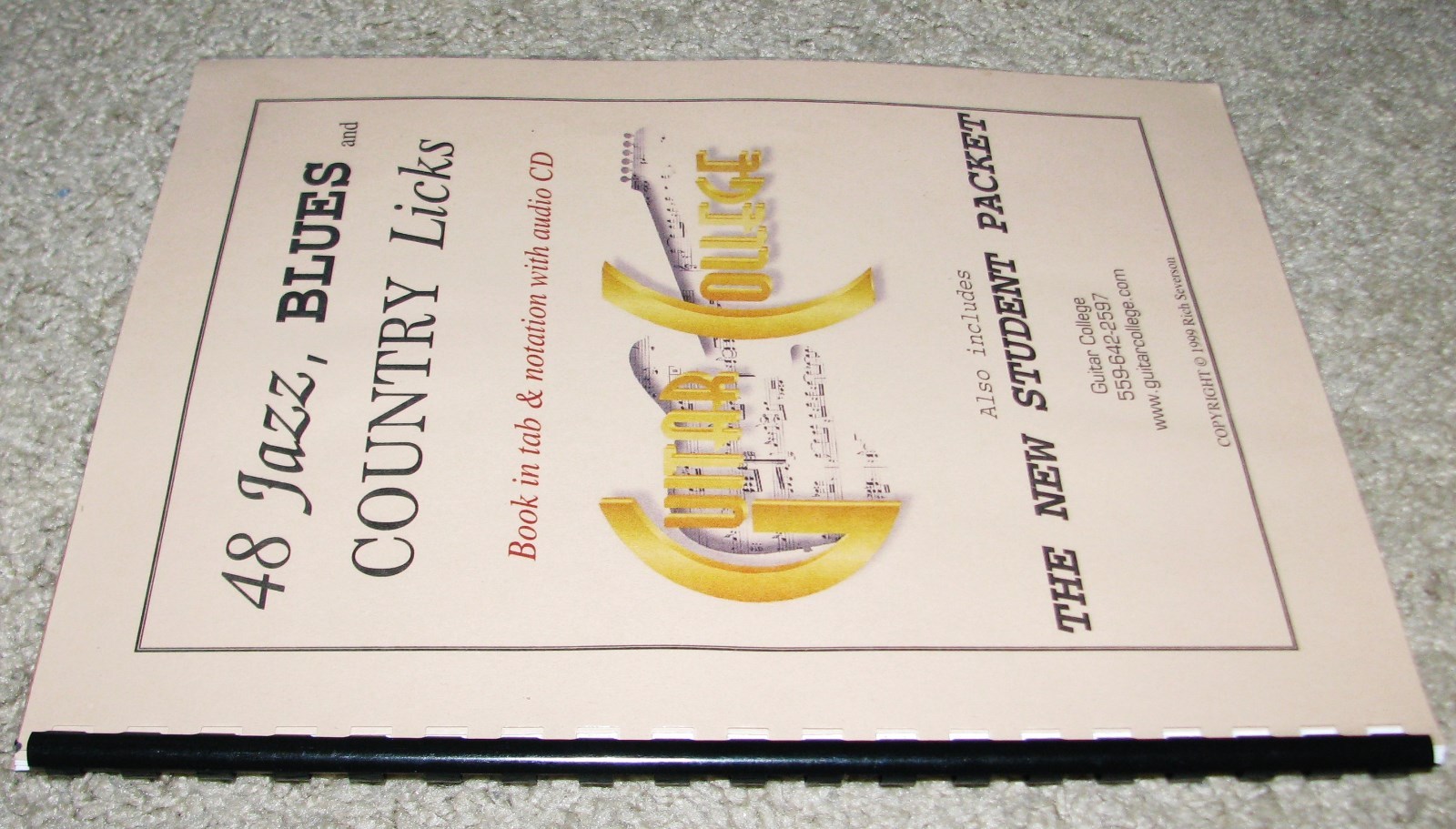 48 JAZZ, Blues, COUNTRY Licks~ Book in Tab & Notation w/ Audio CD