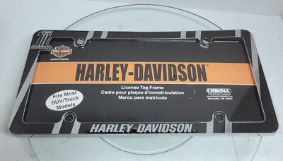 Chroma Graphics Harley Davidson Metal License Plate Frame Skull Brand New