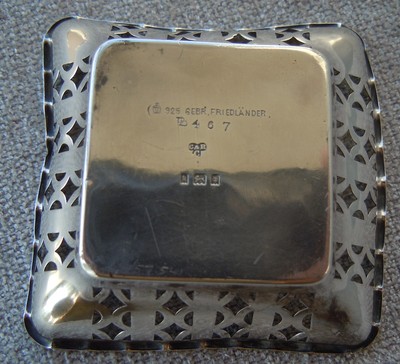 GEBR. FRIEDLANDER Antique Sterling Silver Pierced Dish