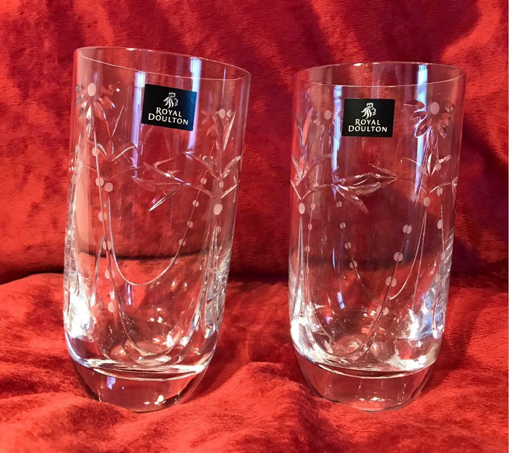 AS NEW! Royal Doulton Lead Crystal Highball Glasses in Torquay, Devon Gumtree