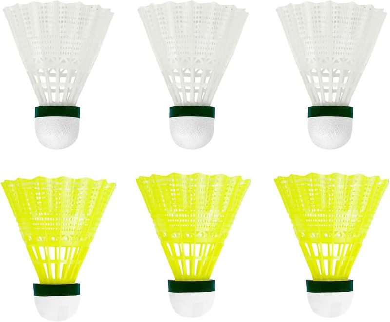 6PCS Nylon Badminton Shuttlecocks Set, 2.5×3.1In, Durable High-Speed for Sports