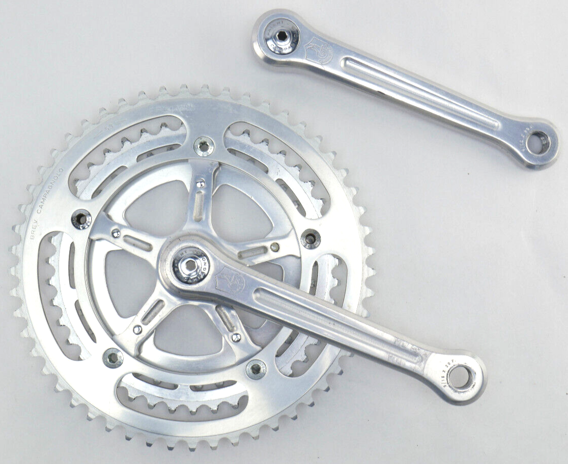 Campagnolo Nuovo Record TRIPLE Crankset 170mm  1970S 53-43-36 chainrings