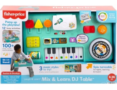 Laugh and Learn Mix & Learn DJ Table Activity & Toddler Toys for 6-36 Months NEW