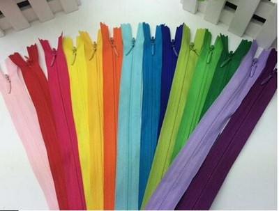 1 Reißverschluss 17-60 cm verdeckt unsichtbar Kunststoff invisible Zipper  