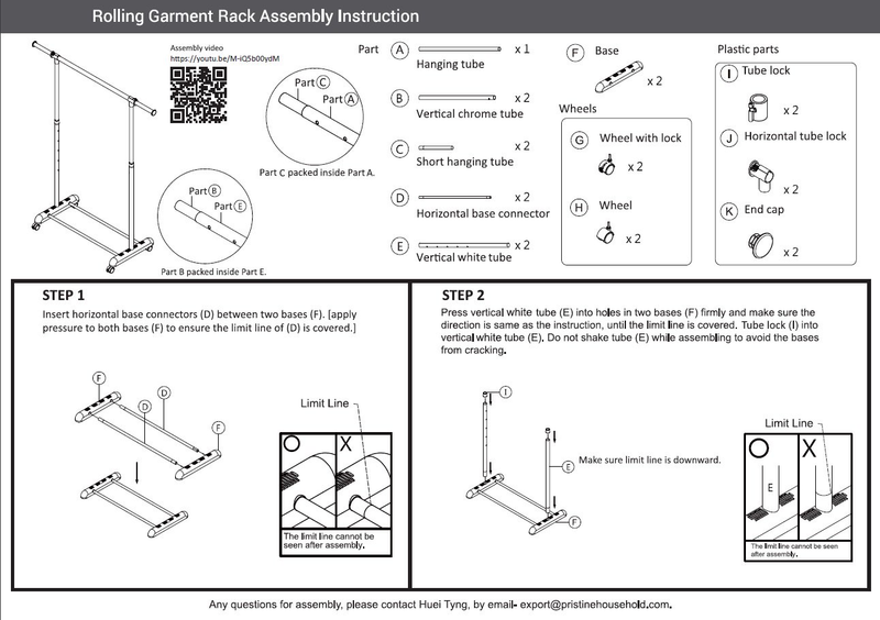 Adjustable Clothing Rolling Garment Clothes Rack Heavy Duty Metal Chrome, White