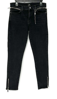 Anine Bing NEW Black Wash Jax Jeans Women s 29 Ankle Skinny Low Rise