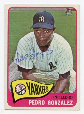 PEDRO GONZALEZ Signed 1965 Topps #97 Yankees  Guaranteed Authentic KOA
