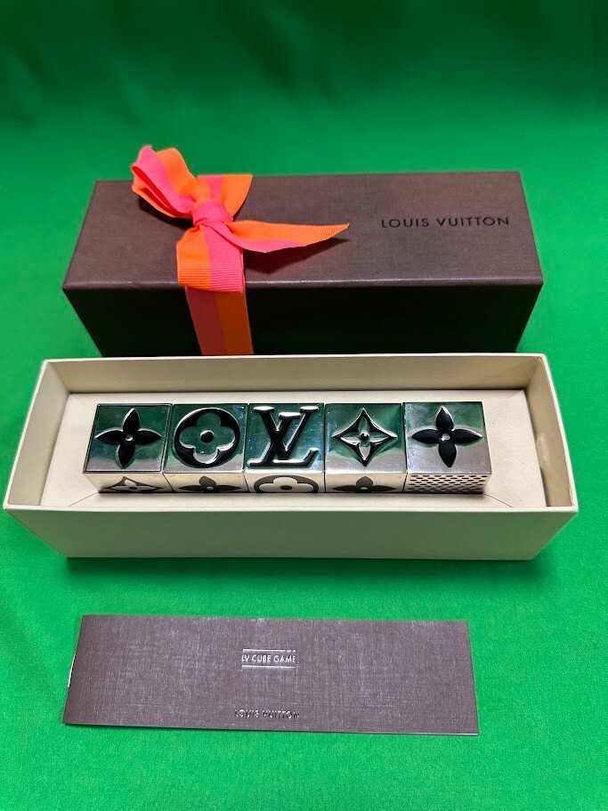 Louis Vuitton Dice Monogram Cube Game Silver VIP Novelty Limited