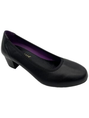 David Tate Simona Pump Heel Black Leather