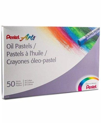 Pentel Arts Oil Pastels, 50 Color Set (PHN-50)